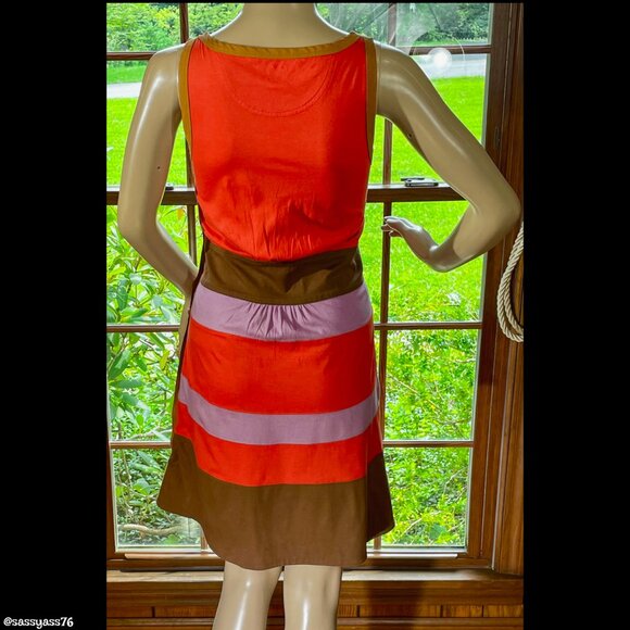 ▪️MARC BY MARC JACOBS▪️Retro Cotton Color Block Stripe Pocket Midi Sundress - Picture 2 of 5